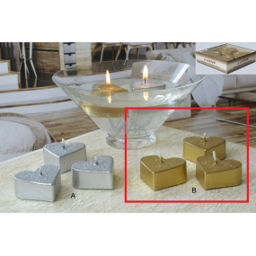 Lima Pływające serduszko świeczka metal złota 4 sztuki Lima Pływające serduszko świeczka metal złota 4 sztuki