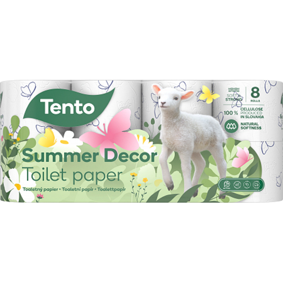 Tento Summer Decor parfémovaný toaletní papír 3 vrstvý 150 útržků 8 kusů