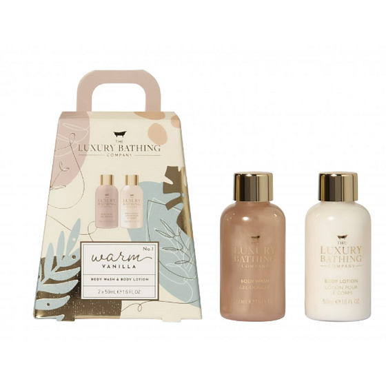 Grace Cole Vanilka sprchový gel 50 ml + tělové mléko 50 ml, kosmetická sada pro ženy