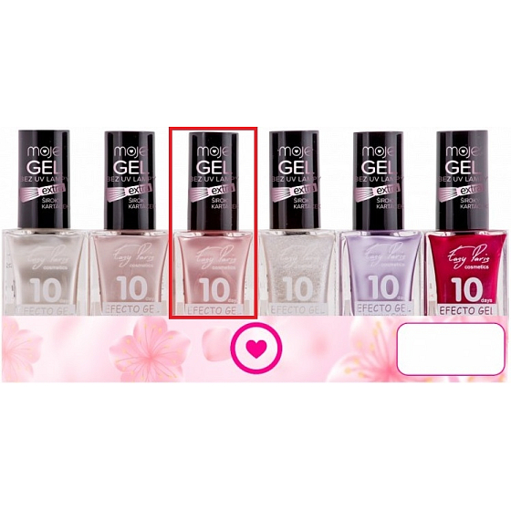 Moje Easy Paris 10Days Efecto Gel lakier hybrydowy 027 Różowy 15 ml
