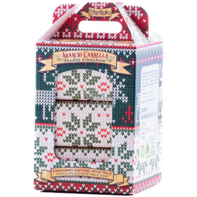 Iteritalia Pomarańcza i cynamon włoskie naturalne mydło toaletowe 3 x 100 g, zestaw prezentowy na święta Iteritalia Pomarańcza i cynamon włoskie naturalne mydło toaletowe 3 x 100 g, zestaw prezentowy na święta