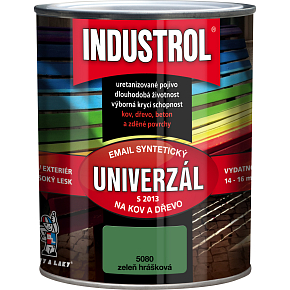 Industrol S2013 univerzál lesk vrchní barva na kov a dřevo, 5080 zeleň hrášková, 750 ml