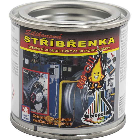 Biopol Paints Silikonowa srebrzanka, żaroodporna do 500 °C, 80 g