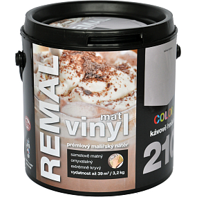REMAL Vinyl Color mat powlekany farba do ścian, 210 kawowy brąz, 3,2 kg