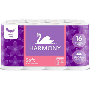 Harmony Soft Flora Aroma papier toaletowy, 3-warstwowy, 16 rolek