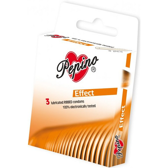 Pepino Effect szorstkie pierścienie prezerwatywy z naturalnego lateksu 3 sztuki