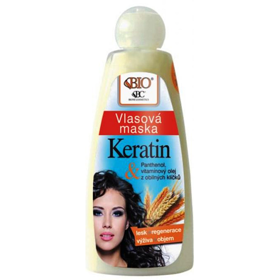 Bione Cosmetics Keratin & Obilné klíčky vlasová maska 260 ml