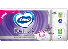 Zewa Deluxe Lavender Dreams 3-warstwowy papier toaletowy, 8 rolek, 19,3 m rolka