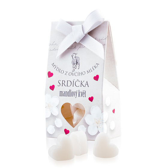 NeoCos Mandlový květ mýdlo z ovčího mléka Srdíčka 6 x 2 g