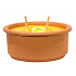 Citronella svíčka dvojknutá parafínová v keramice 150 x 66 cm, 400 g