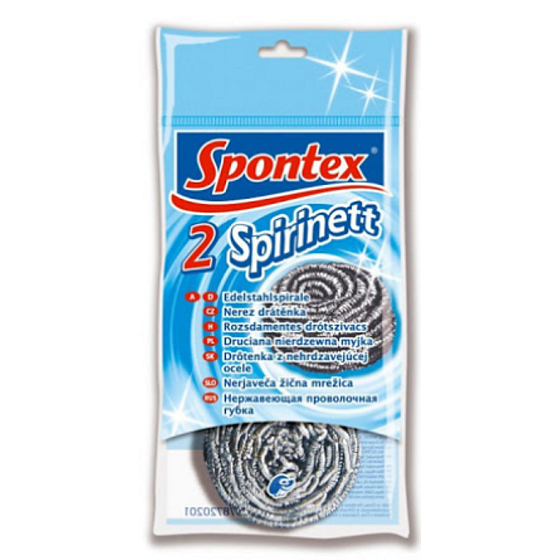 Spontex 2 Spirinett stalowa dratwiczka 18 g, 2 sztuki