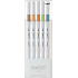 Uni Mitsubishi Emott Fine Liner zestaw 06 Nature 5 sztuk 0,4 mm