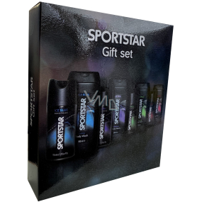 Sportstar Men Ice Blue sprchový gel 300 ml + deodorant sprej 150 ml, kosmetická sada pro muže
