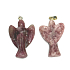 Lepidolit Anioł strážný przywieszek naturalny kamień ręcznie szlifowany 25 x 21 x 5 mm, amulet sportowców