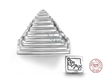 Charm Srebrna 925 Egipska piramida, koralik na bransoletkę podróży