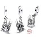 Charm Srebrna 925 Barcelona La Sagrada Familia, zawieszka na bransoletkę podróżniczą