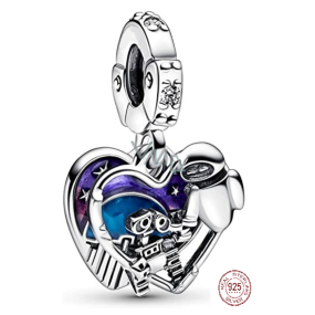 Charm Srebrny 925 Disney Pixar Wall-E & Eve 2w1, zawieszka na bransoletkę film Charm Srebrny 925 Disney Pixar Wall-E & Eve 2w1, zawieszka na bransoletkę film