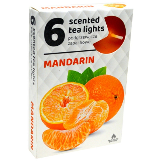 Tea Lights Mandarinka zapachowe świece herbaciane 6 sztuk