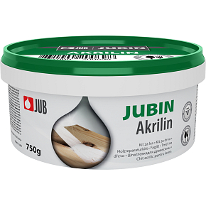 Jubin Akrilin dispersyjny akrylowy szpachla do drewna, biały, 750 g Jubin Akrilin dispersyjny akrylowy szpachla do drewna, biały, 750 g