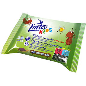 Linteo Kids Creative nawilżane chusteczki, 15 szt.