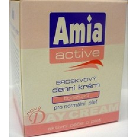 Amia Active denní krém broskvový pro normální pleť 50 ml