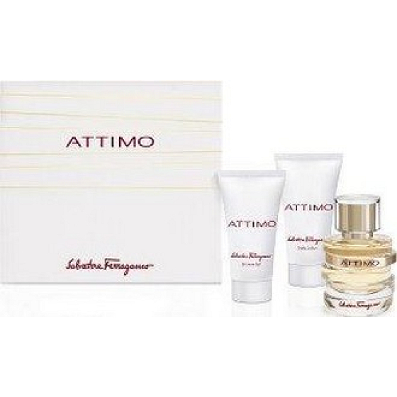 Salvatore Ferragamo Attimo parfémovaná voda pro ženy 50 ml + tělové mléko 50 ml + sprchový gel 50 ml, dárková sada