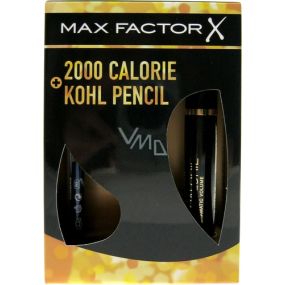 Max Factor 2000 Calorie Dramatic Volume řasenka 01 Black 9 ml + Kohl tužka na oči 020 Black 1,3 g, kosmetická sada