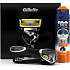 Gillette Fusion ProShield holicí strojek + Sensitive gel na holení 170 ml + cestovní pouzdro, kosmetická sada, pro muže