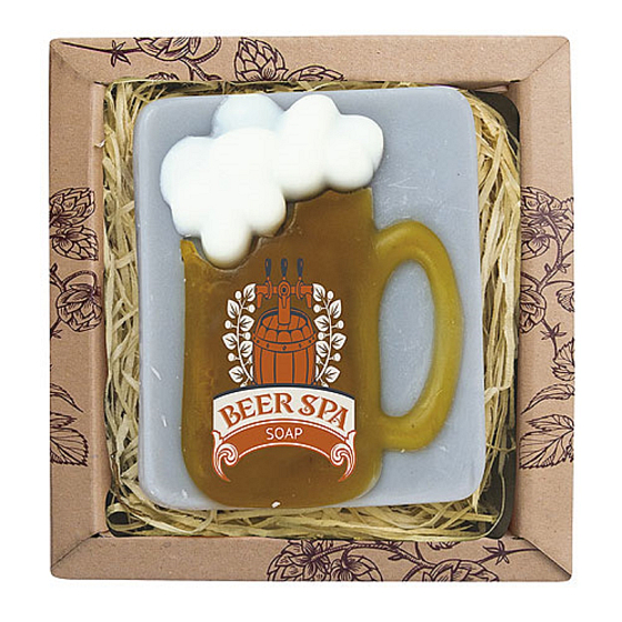 Bohemia Gifts Beer Spa s glycerinem extrakt z pivních kvasnic a chmele ručně vyráběné toaletní mýdlo v krabičce 85 g