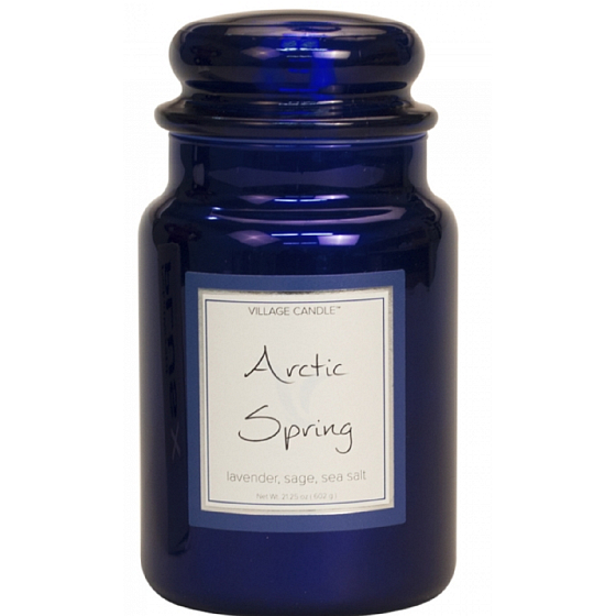 Village Candle Příslib jara - Arctic Spring vonná svíčka ve skle 2 knoty 602 g