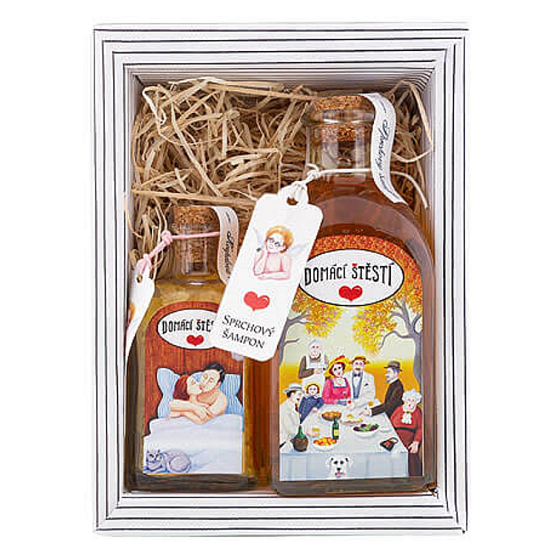 Bohemia Gifts Domácí štěstí - Argan sprchový gel 250 ml + sůl do koupele 110 g kosmetická sada