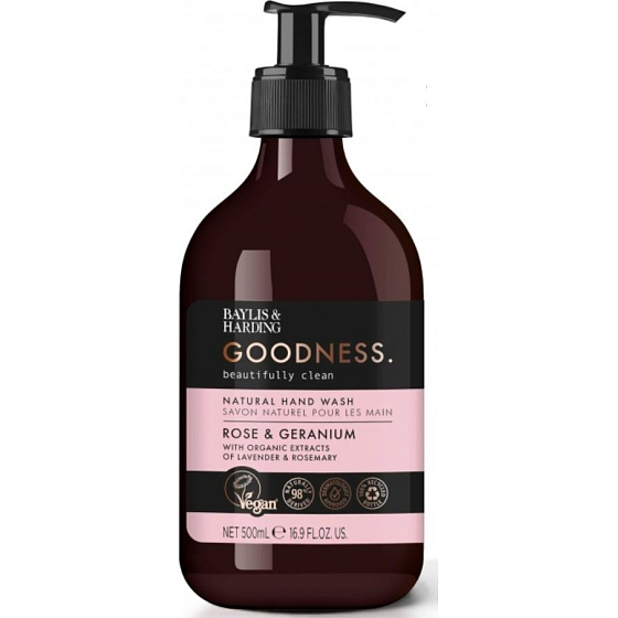 Baylis & Harding Róża i Muszkatoł tekute mydło do rąk z dozownikiem 500 ml
