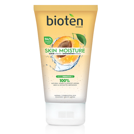 Bioten Skin Moisture Meruňková jadérka pleťový krémový peeling pro normální a smíšenou pleť 150 ml