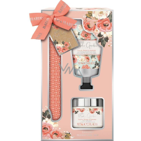 Baylis & Harding Královská zahrada sůl do vodní lázně 70 g + krém na ruce a nehty 50 ml + pilník, kosmetická sada pro ženy