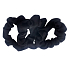 Richstar Accessories Gumki do włosów tekstylne czarne 7 cm 3 sztuki