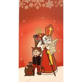 Nekupto Sáček vánoční Mikuláš czerwony 180 x 360 mm Nekupto Sáček vánoční Mikuláš czerwony 180 x 360 mm