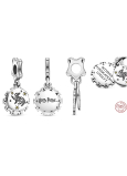 Zawieszka ze srebra próby 925 Harry Potter - Hufflepuff + cyrkonią, 2w1 charms do bransoletki