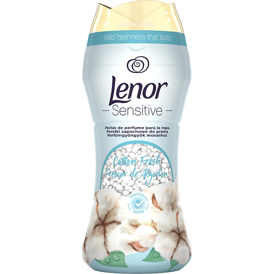Lenor Sensitive Cotton Fresh zapach bawełny perełki do bębna pralki 210 g