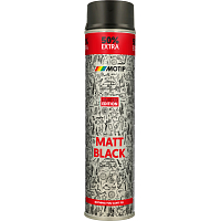 Motip Rallye uniwersalny lak akrylowy, czarny mat, 600 ml