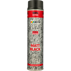 Motip Rallye uniwersalny lak akrylowy, czarny mat, 600 ml