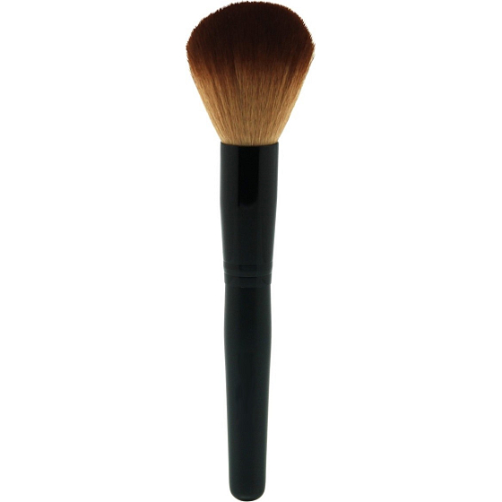 Kosmetický štětec se syntetickými štětinami na pudr černý 19 cm
