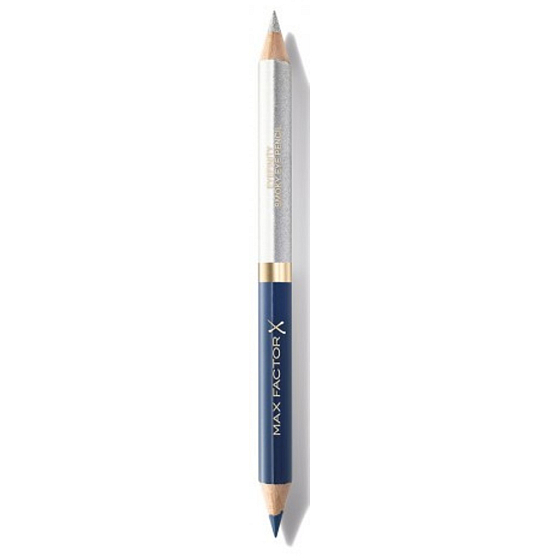 Max Factor Eyefinity Smoky Oboustranná tužka na oči Persian Blue + Radiant Silver