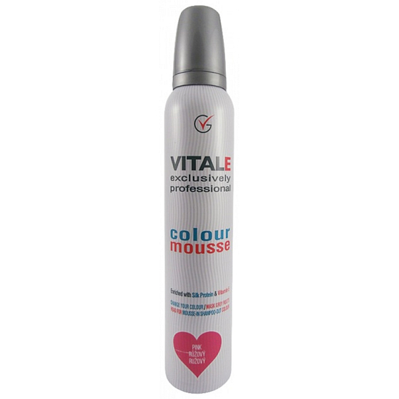 Vitale Exclusively Professional barvící pěnové tužidlo s vitaminem E Pink - Růžový 200 ml