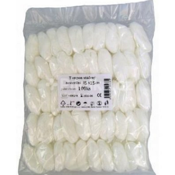 Steriwund Tampón stáčený z gázy nesterilní 15 x 15 mm 100 kusů