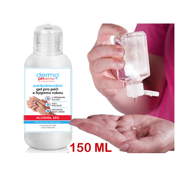 Carex Dermo+ Olejek z drzewa herbacianego ochrona antybakteryjna rąk 65% alkoholu roztok 150 ml