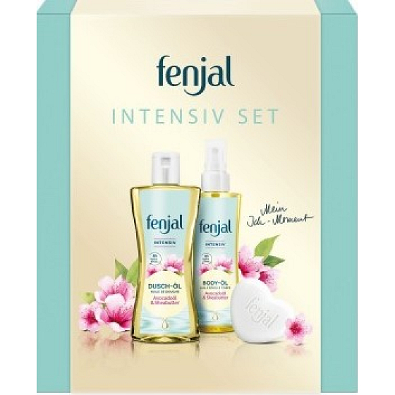 Fenjal Intensive sprchový olej pro ženy 225 ml + tělový olej 145 ml + tuhé mýdlo 90 g, kosmetická sada
