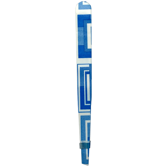 Pinzeta Modrobílá šikmá 9,5 cm