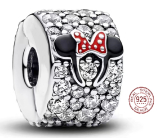 Zawieszka z srebra próby 925 Disney Minnie stopper, koralik do bransoletki