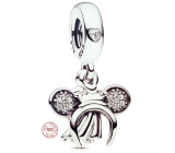 Zawieszka ze srebra próby 925 Disney 2w1 naszyjnik Minnie Mouse i pierścień, charms do bransoletki film