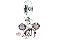 Zawieszka ze srebra próby 925 Disney 2w1 naszyjnik Minnie Mouse i pierścień, charms do bransoletki film
